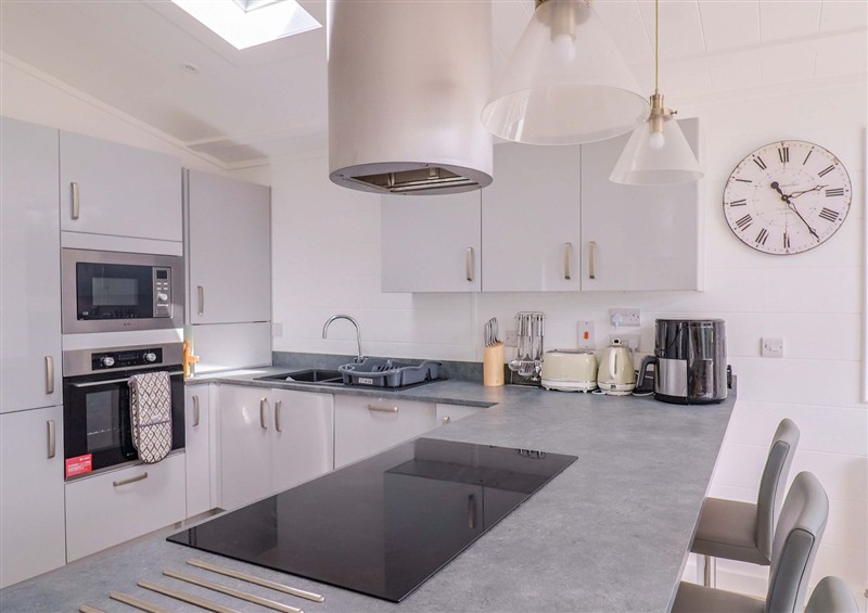 The kitchen at Cedar 1, Pinewood Retreat in Rousdon near Lyme Regis