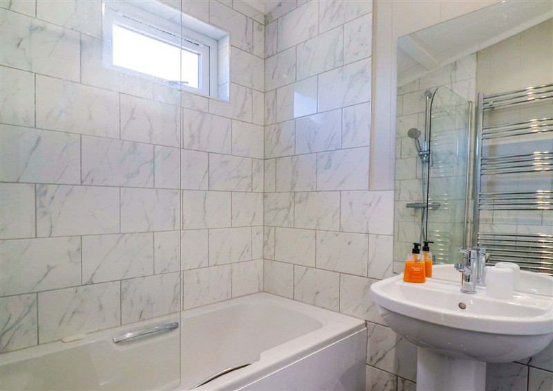 This is the bathroom at Cedar 1, Pinewood Retreat in Rousdon near Lyme Regis