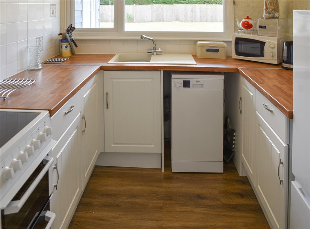 Kitchen at Cedar Bungalow in Bacton, Norfolk