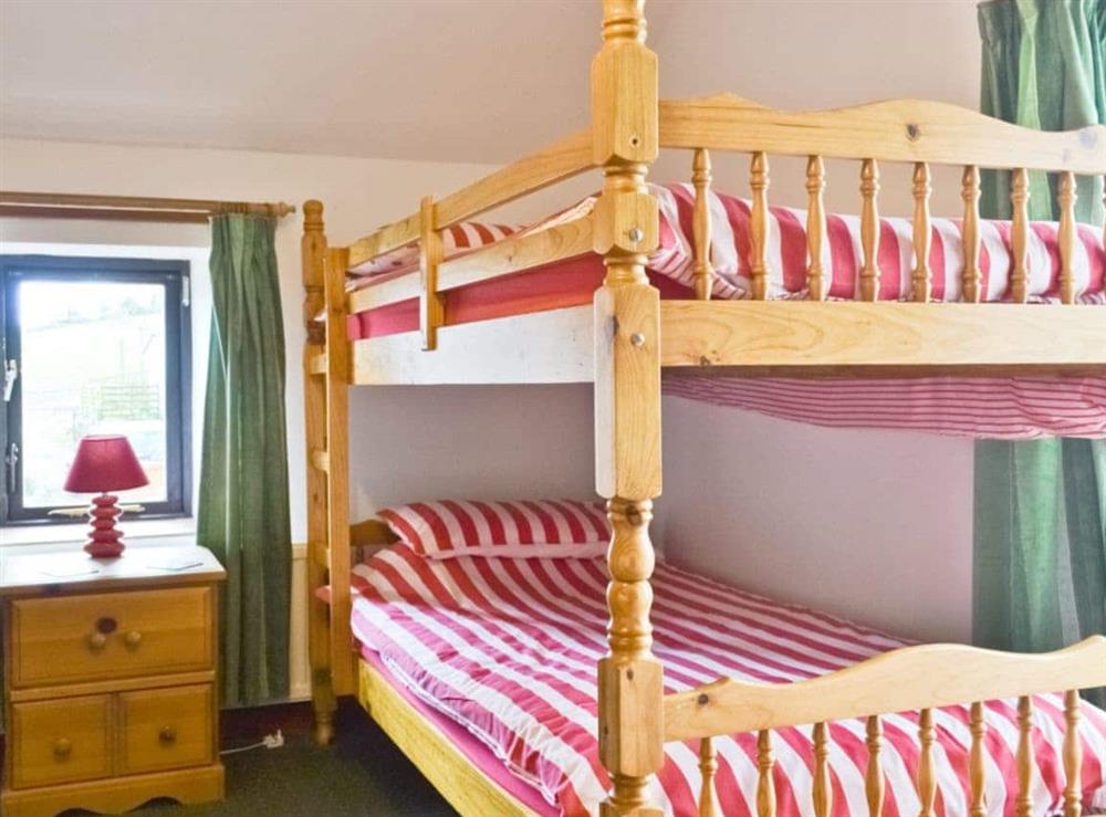 Bunk bedroom at Cedar Cottage in Waterhouses, Nr Ashbourne, Staffordshire