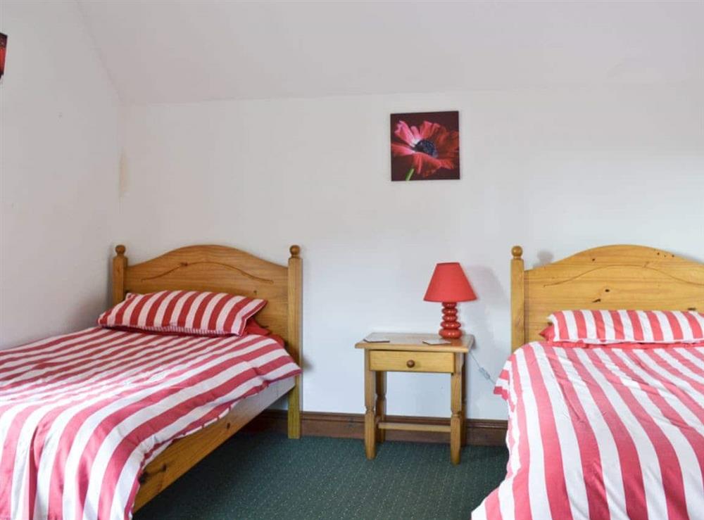 Twin bedroom at Cedar Cottage in Waterhouses, Nr Ashbourne, Staffordshire