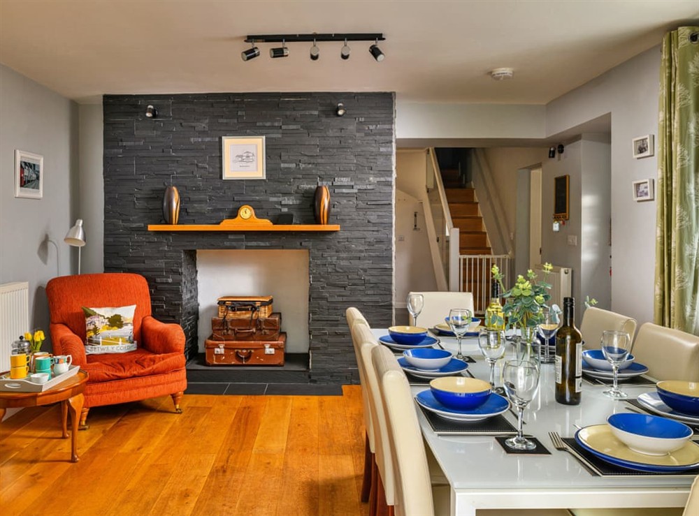 Dining Area at Cedar Hollow in Corwen and the Berwyn Mountains, Denbighshire