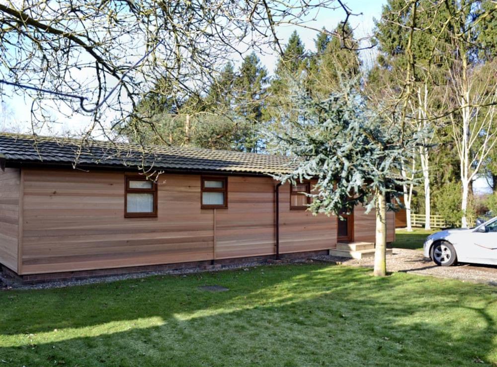 Comfortably furnished holiday lodge at Cedar Lodge in Charlcot, near Masham, North Yorkshire
