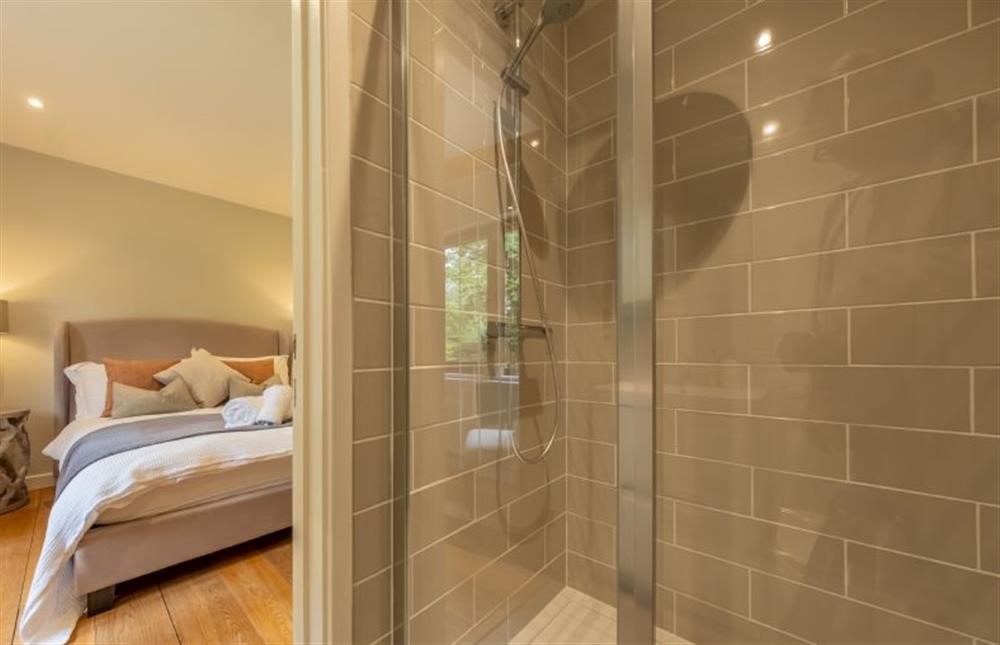 En-suite shower room at Cedar Lodge, High Kelling near Holt