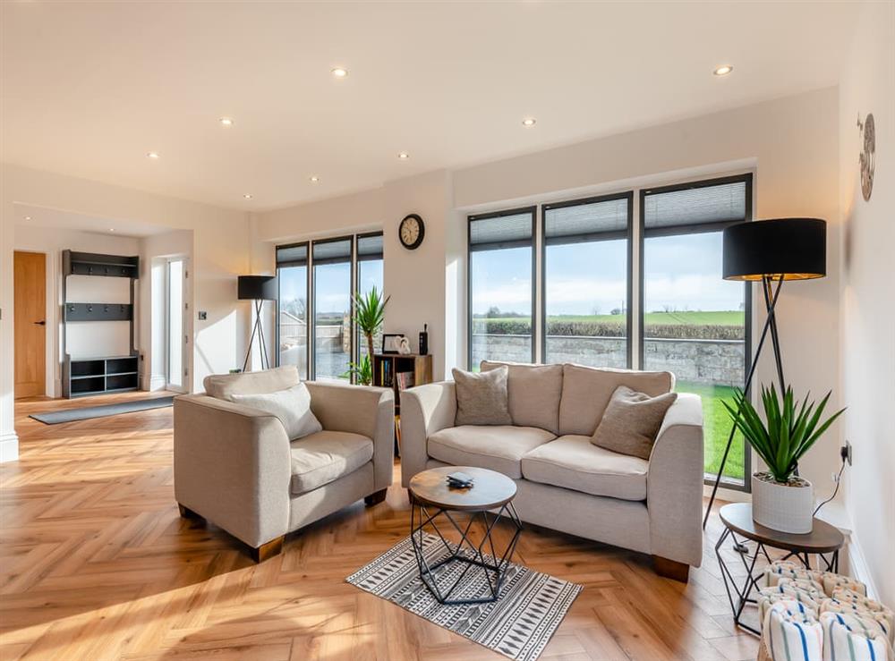 Living area at Cedar Lodge in Pleasley Vale, near Mansfield, Nottinghamshire