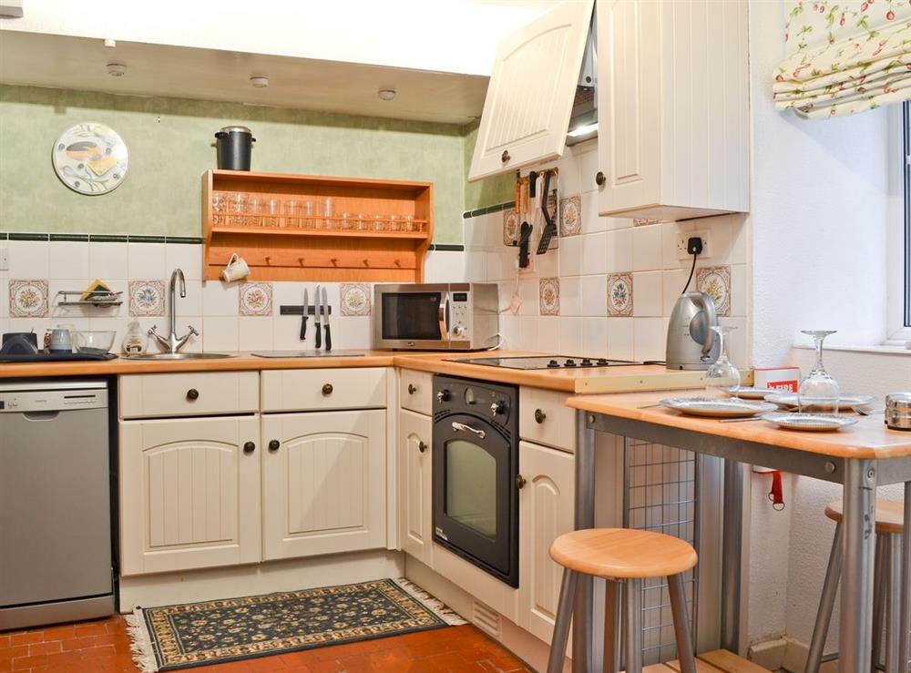 Kitchen at Cedar Rest in Llanaber, near Barmouth, Gwynedd