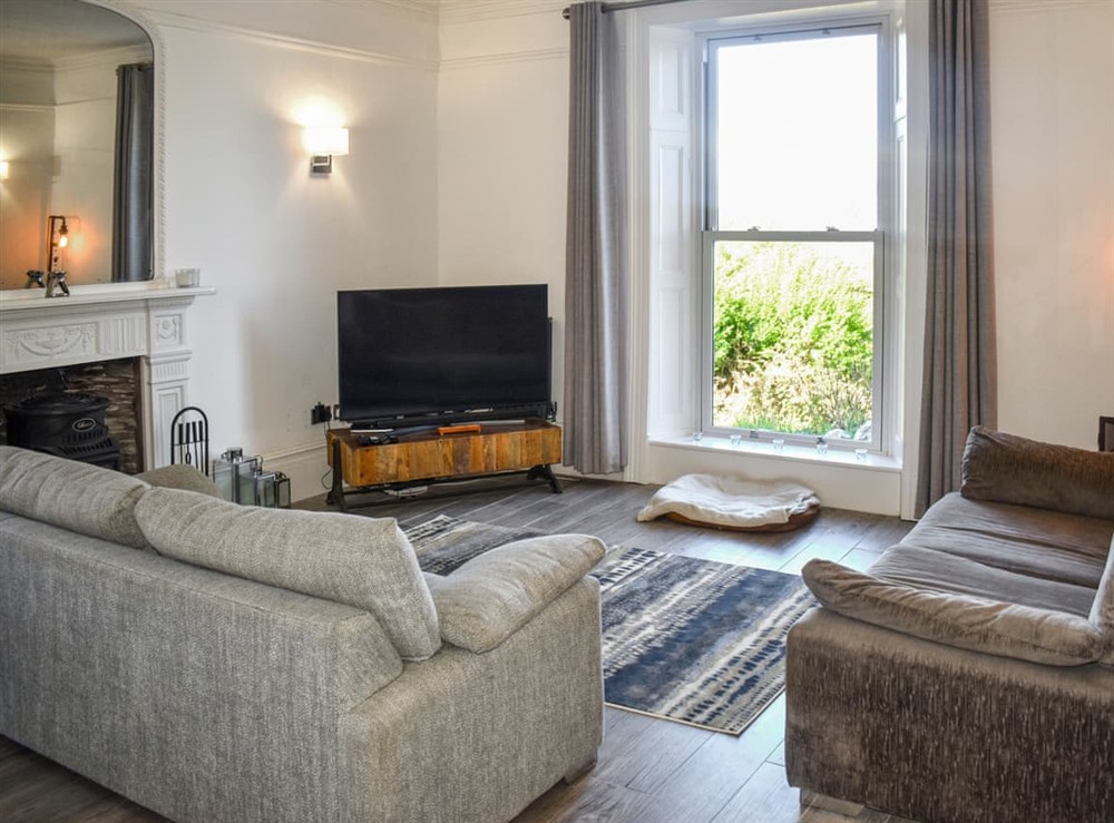 Living area at Cedars in Morthoe, Devon