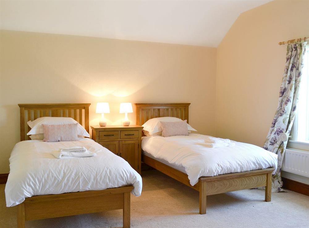 Twin bedroom at Cefnaire in Newtown, Powys