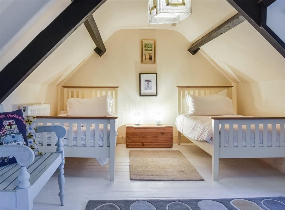 Twin bedroom at Celebration Cottage in Whitby, North Yorkshire