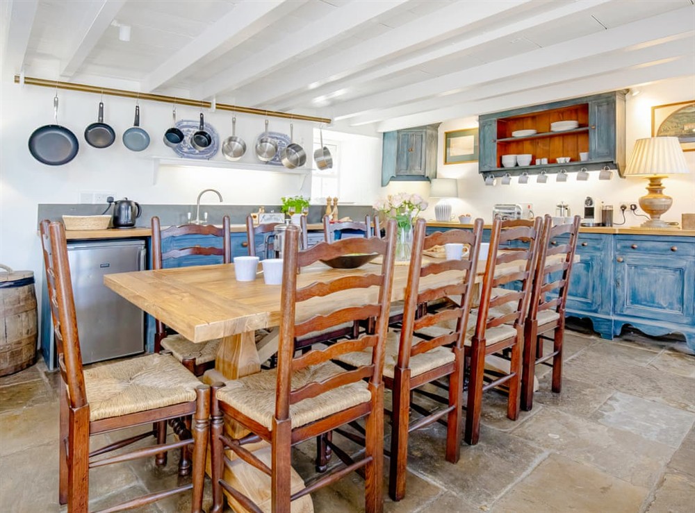 Kitchen/diner at Cellars Cottage in Portscatho, Cornwall