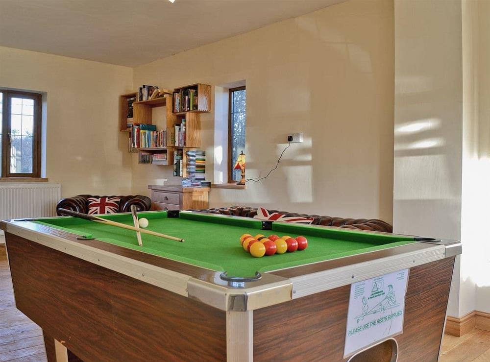 Games room at Celyn in Montgomery, Powys