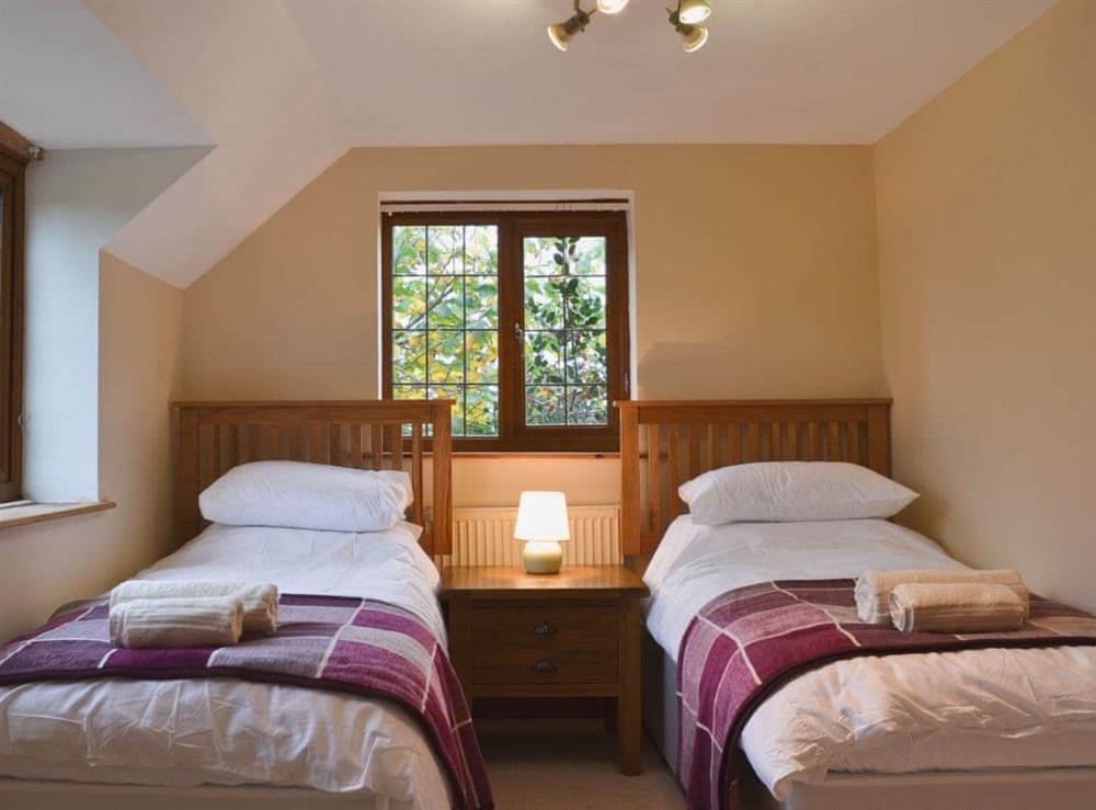 Twin bedroom at Celyn in Montgomery, Powys