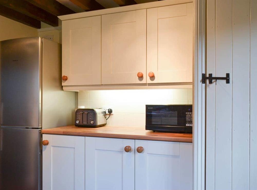 Lovely kitchen with wooden worktops at Cennen Cottages at Rhyblid Fach  in Myddfai, Llandovery., Dyfed