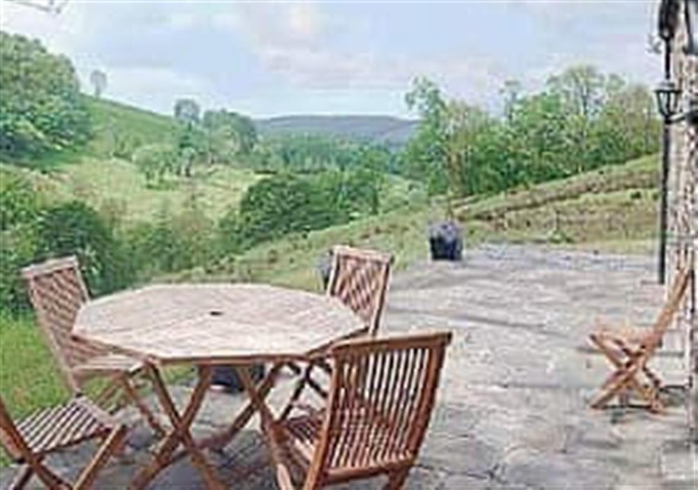 Sitting-out-area at Cennen Cottages at Rhyblid Fach  in Myddfai, Llandovery., Dyfed