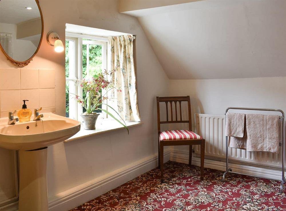 Spacious bathroom at Cerne Abbey Cottage in Cerne Abbas, Dorset., Great Britain