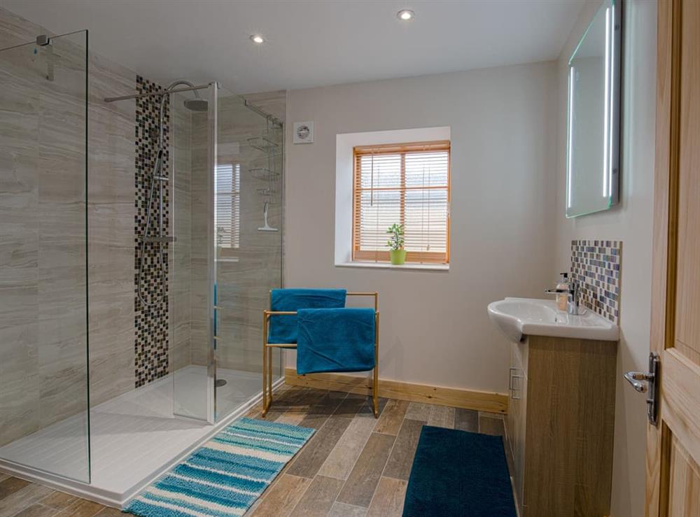 Spacious shower room at Curlew Cottage, 