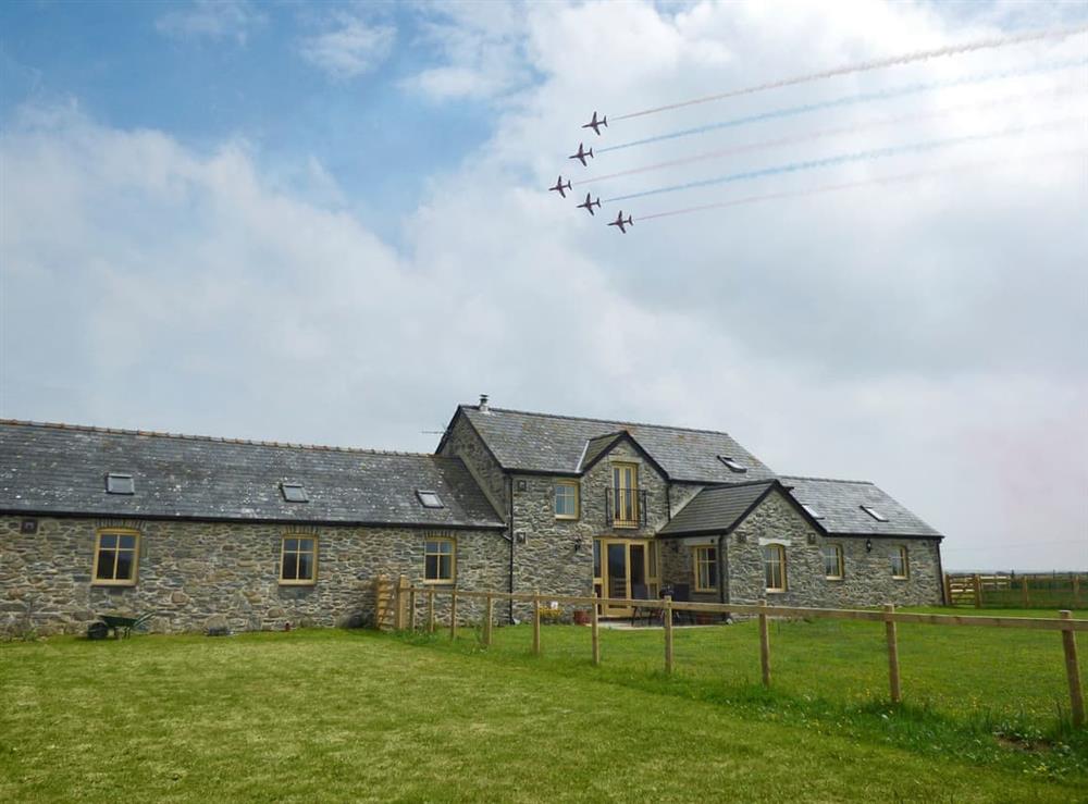 The Red Arrows practise their spectacular aerobatic displays at Curlew Cottage, 