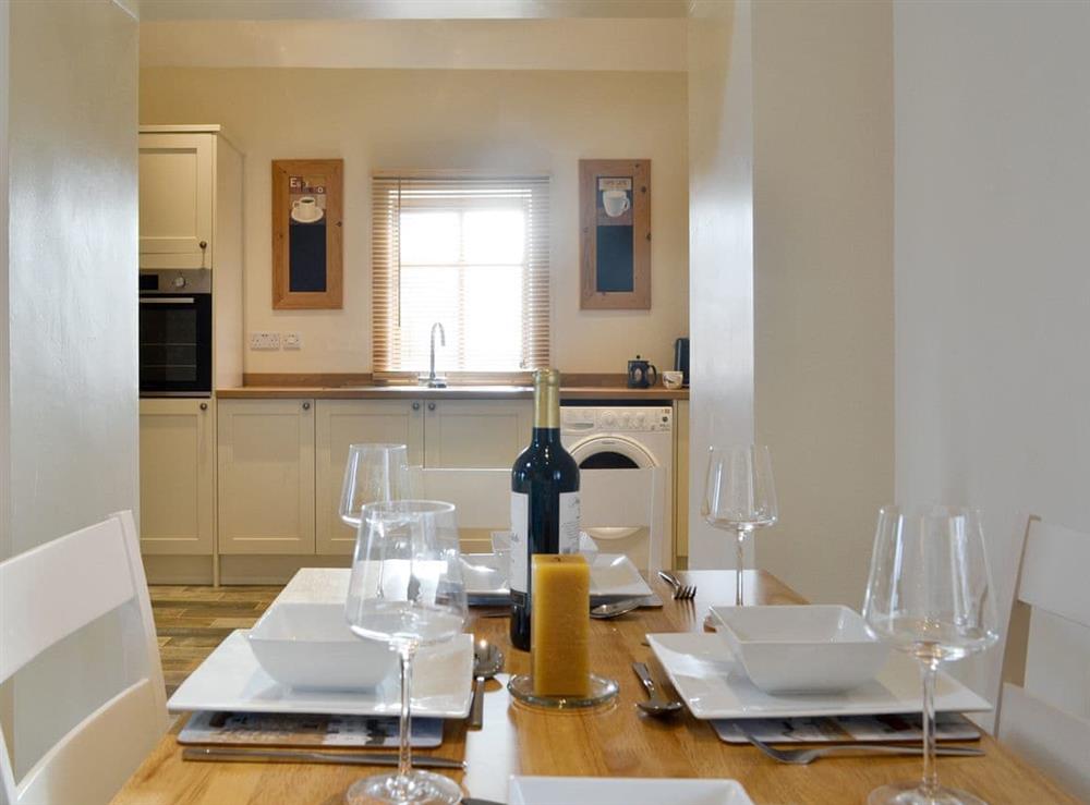 Convenient dining area with open aspect to kitchen at Lapwing Cottage, 