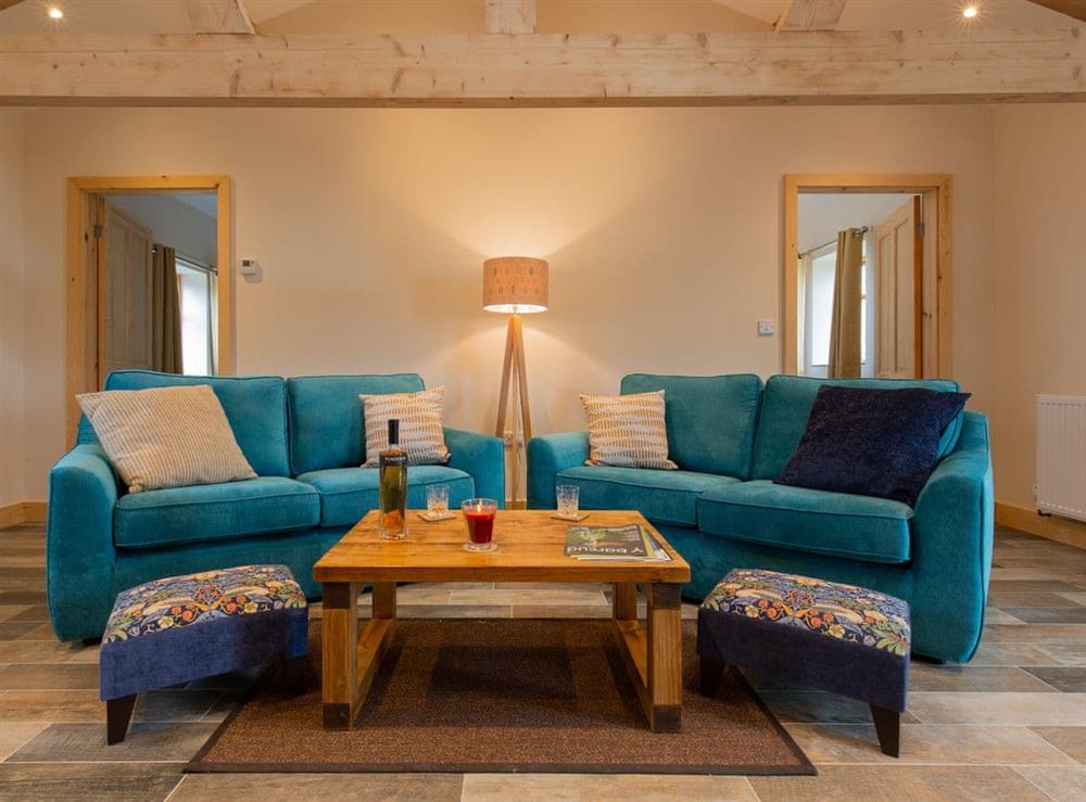 Stylish living room at Lapwing Cottage, 