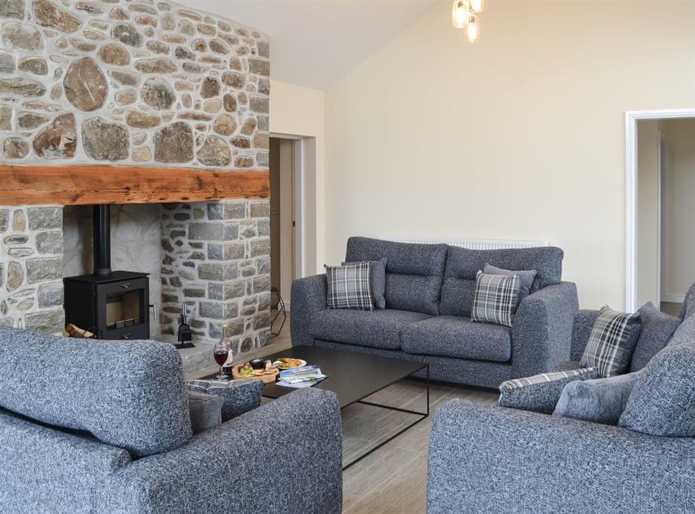 Comfortable living room at Cerrig Sais in Rhosgadfan, near Caernarfon, Gwynedd