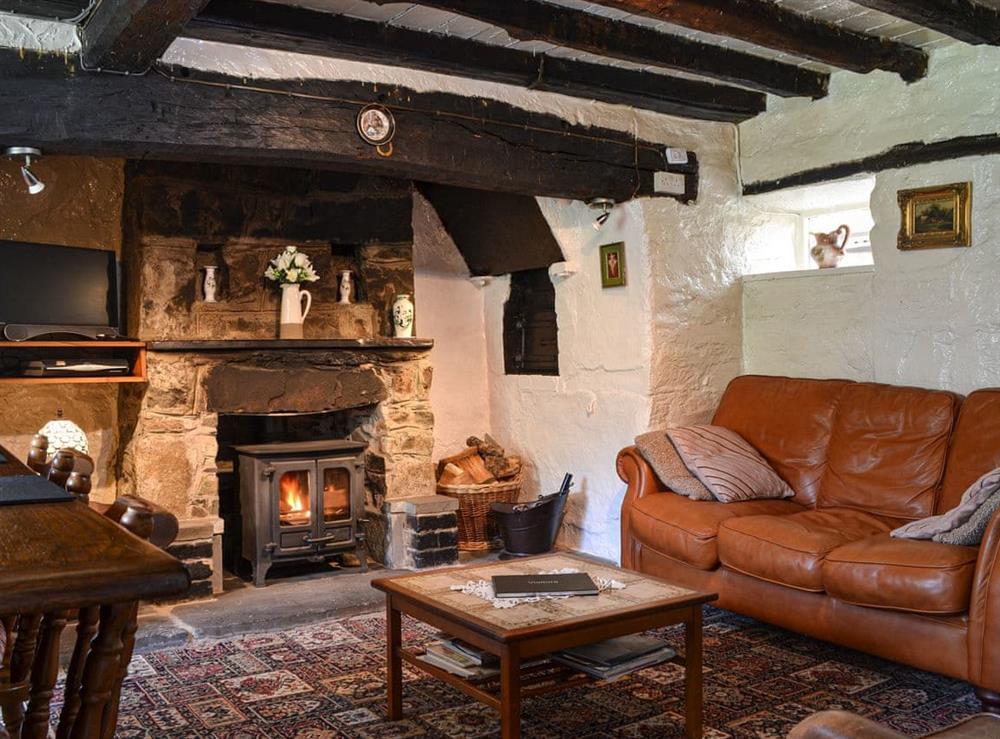 Cosy living room at Ceunant in Dinas Mawddwy, near Dolgellau, Gwynedd
