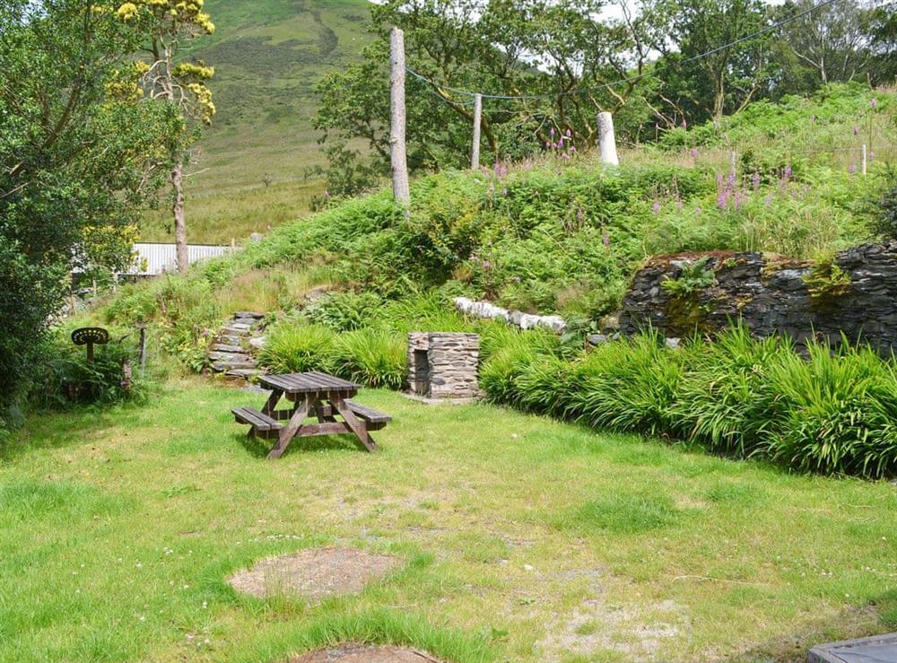 Garden at Ceunant in Dinas Mawddwy, near Dolgellau, Gwynedd