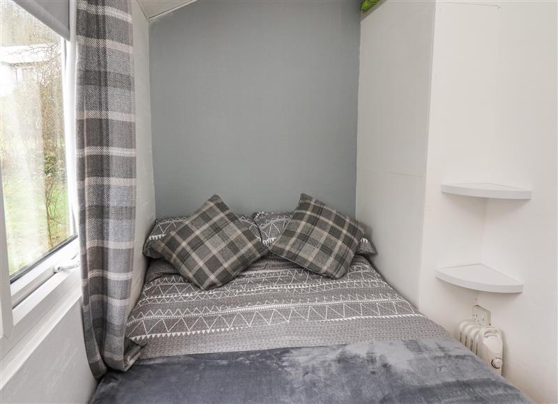 This is a bedroom at Chalet 32, Clarach Bay near Aberystwyth