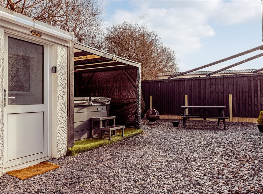 Outdoor area at Chalet 4 in Flookburgh, Cumbria