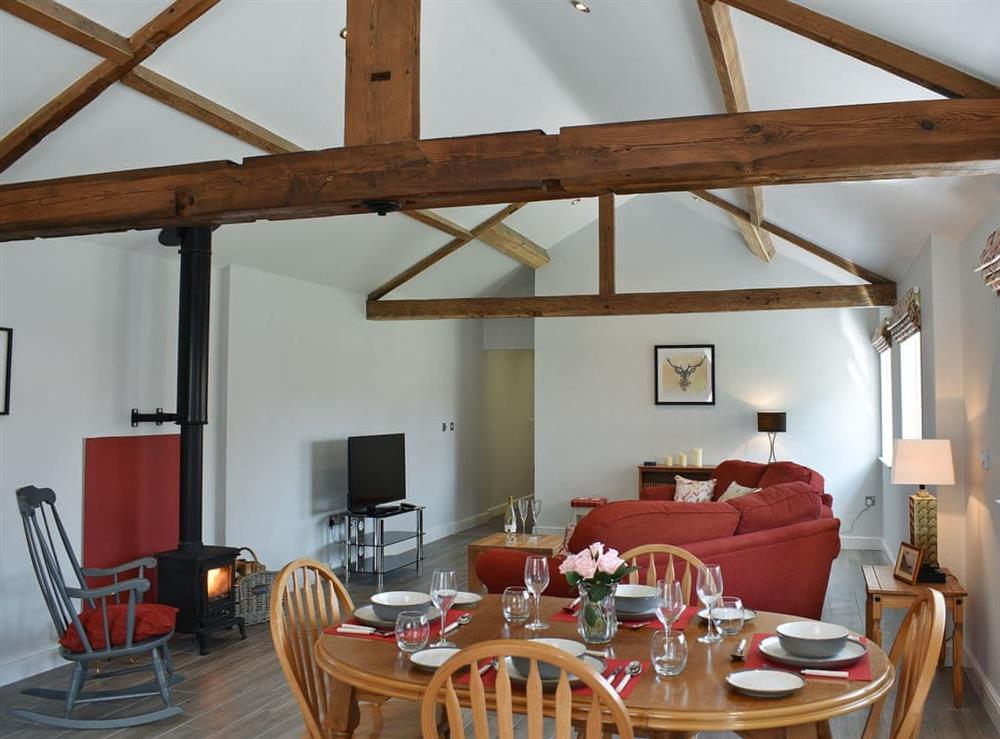 Open plan living space at The Stables, 