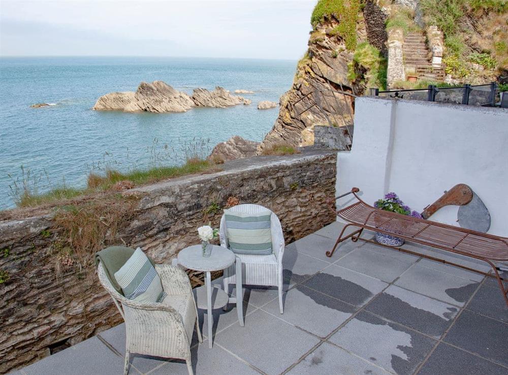 Patio at Chalky Blue in Ilfracombe, Devon