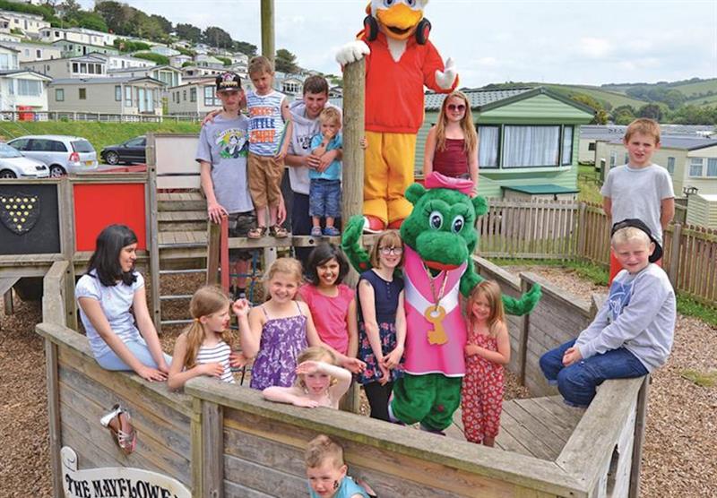 Children’s play area at Challaborough Bay in Challaborough, Nr Bigbury–on–Sea, Devon