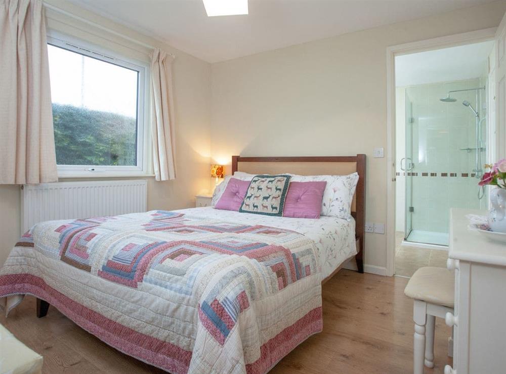 Double bedroom at Challette at Timbertops in Washfield, near Tiverton, Devon