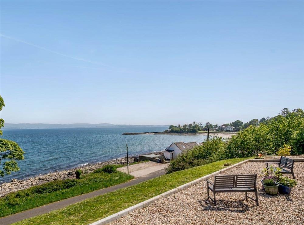 Outstanding view from the patio area at Chandlers Country House- Seaview Cottage in Ascog, Bute