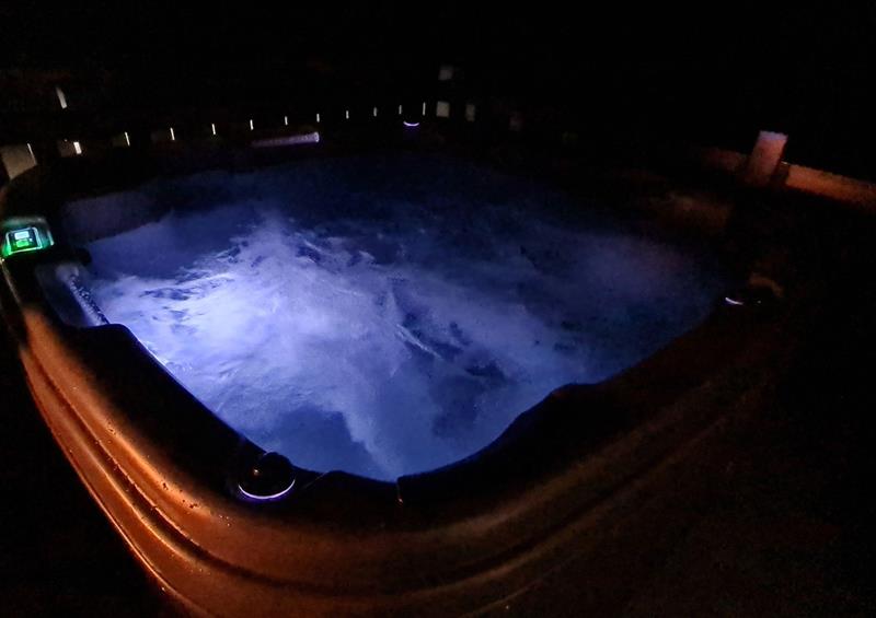 The hot tub at Chantry Lodge, Hendra Croft near Goonhavern