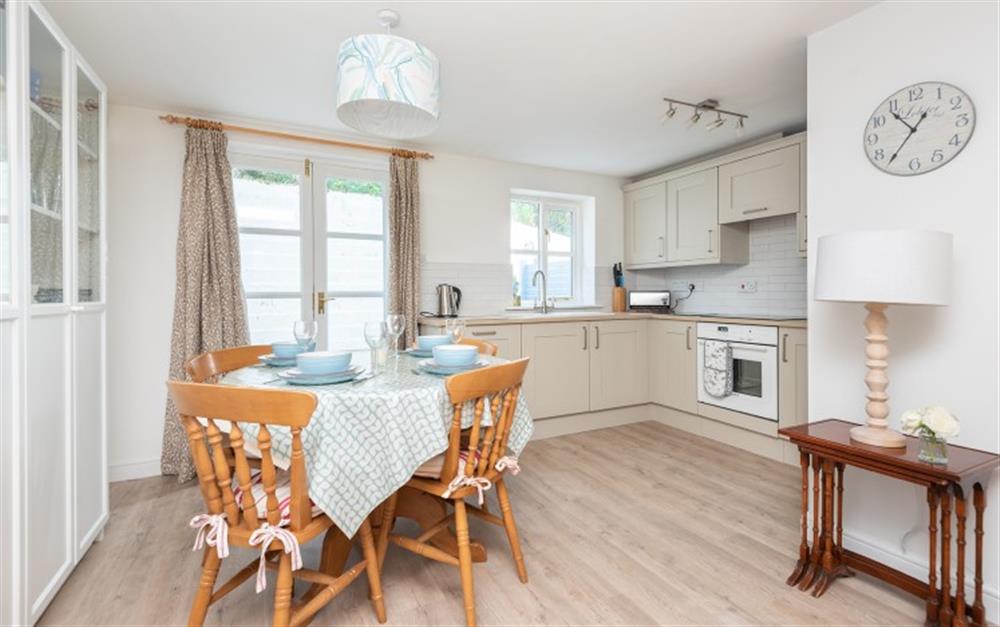 Kitchen & Dining area at Chapel Cottage in St Mawgan
