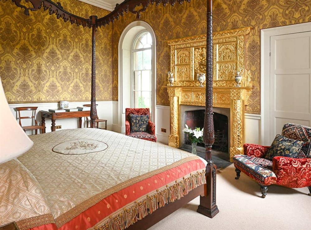 Four Poster bedroom at Chapel Flat in Broughton, near Skipton, North Yorkshire