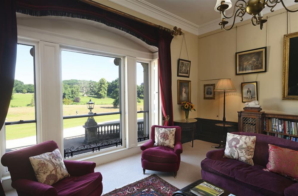 18th Century sitting room overlooking the majestic driveway leading to Broughton Halls main entrance