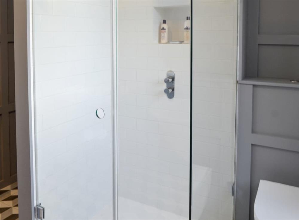 Walk-in shower cubicle within the family bathroom at Chapel Street in Penzance, Cornwall
