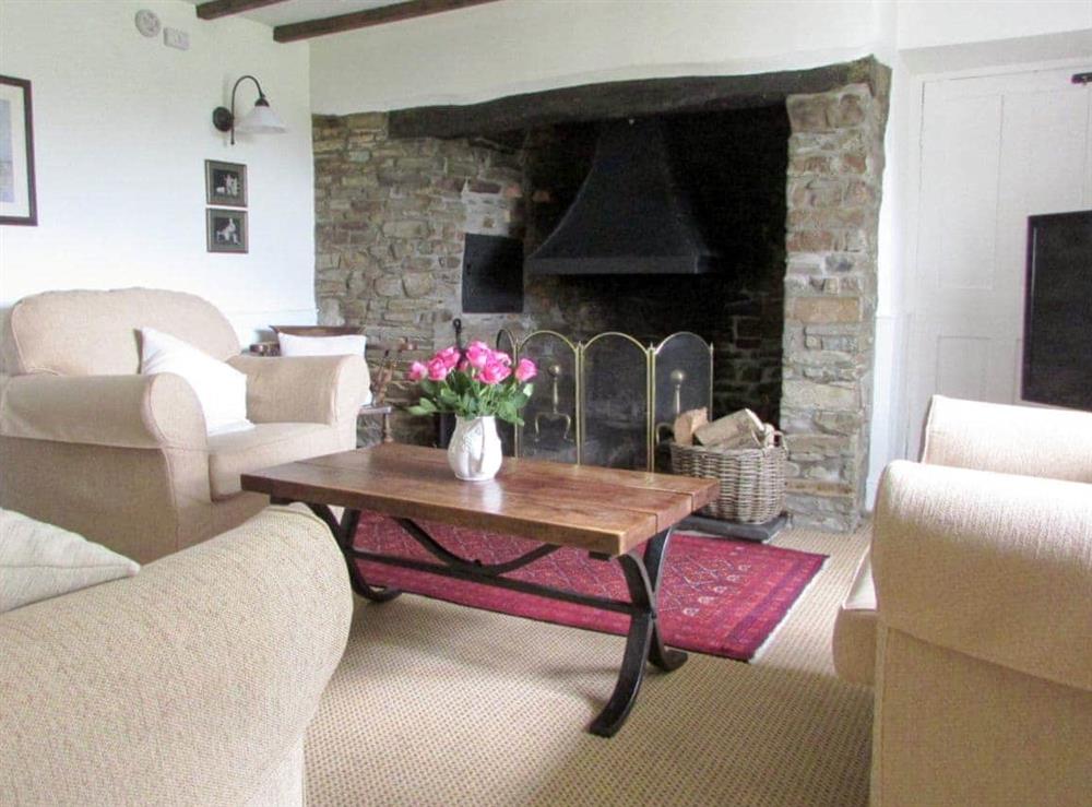Living room at Chaplands in Beaford, near Great Torrington, Devon