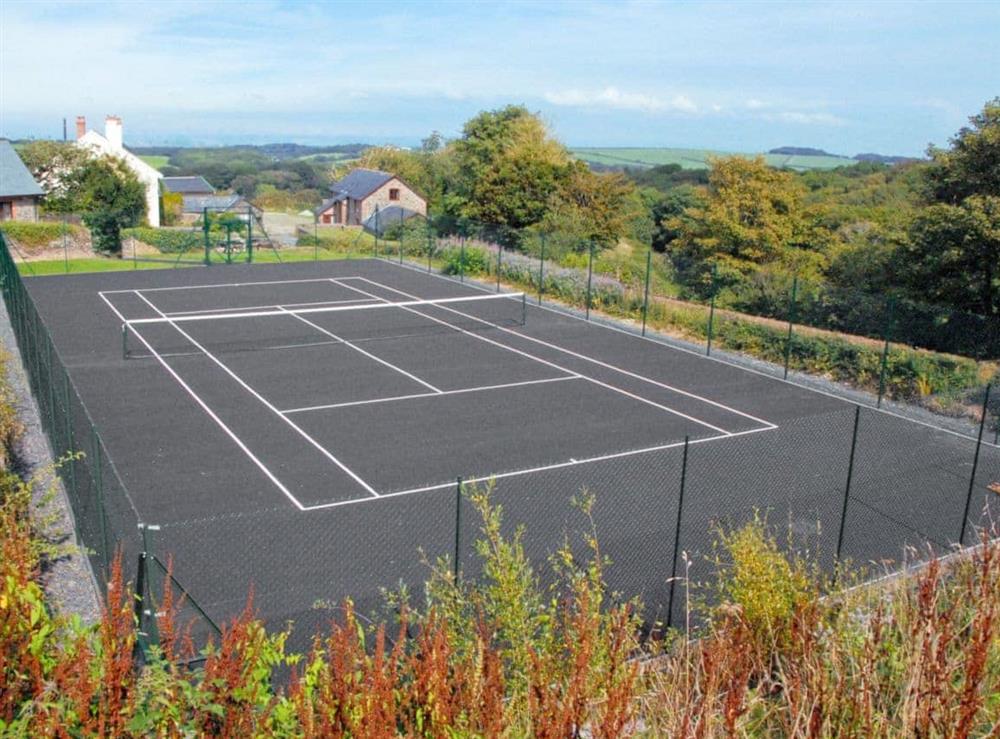 Tennis court at Chapmans House in Fairy Cross, Nr Clovelly., Devon