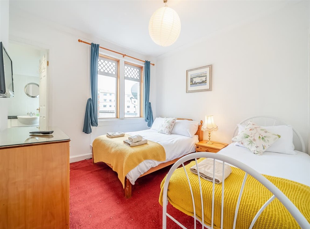Twin bedroom at Charles House in Largs, Ayrshire