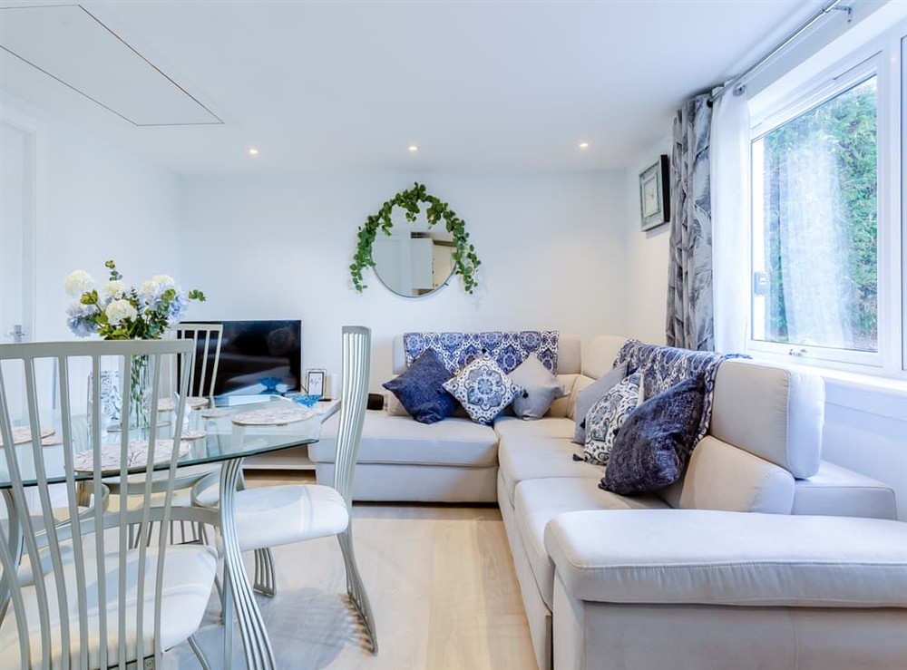 Open plan living space at Charlies Cottage in Inverness, Inverness-Shire