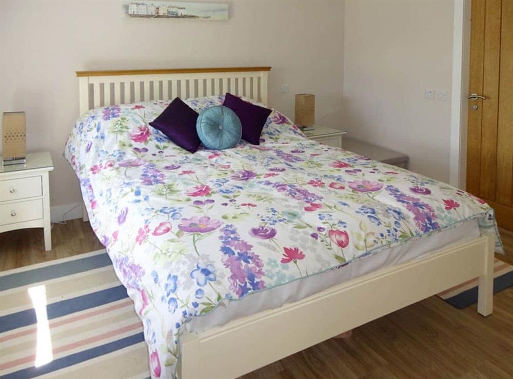 Comfortable double bedroom at Charlies Cottage in Muasdale, near Campbeltown, Argyll