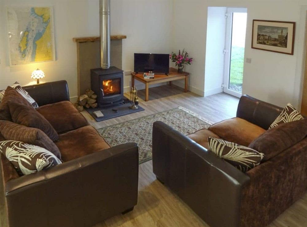 Stylish living room at Charlies Cottage in Muasdale, near Campbeltown, Argyll