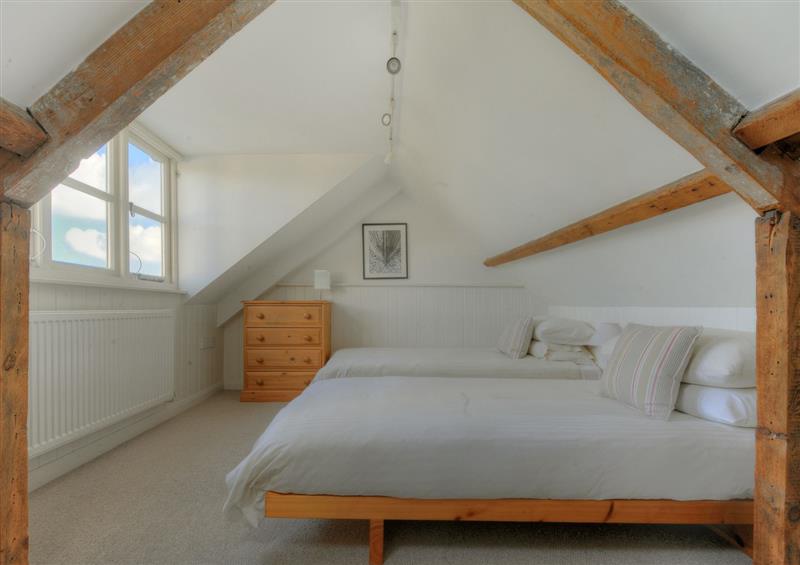 One of the bedrooms at Charm Cottage, Charmouth