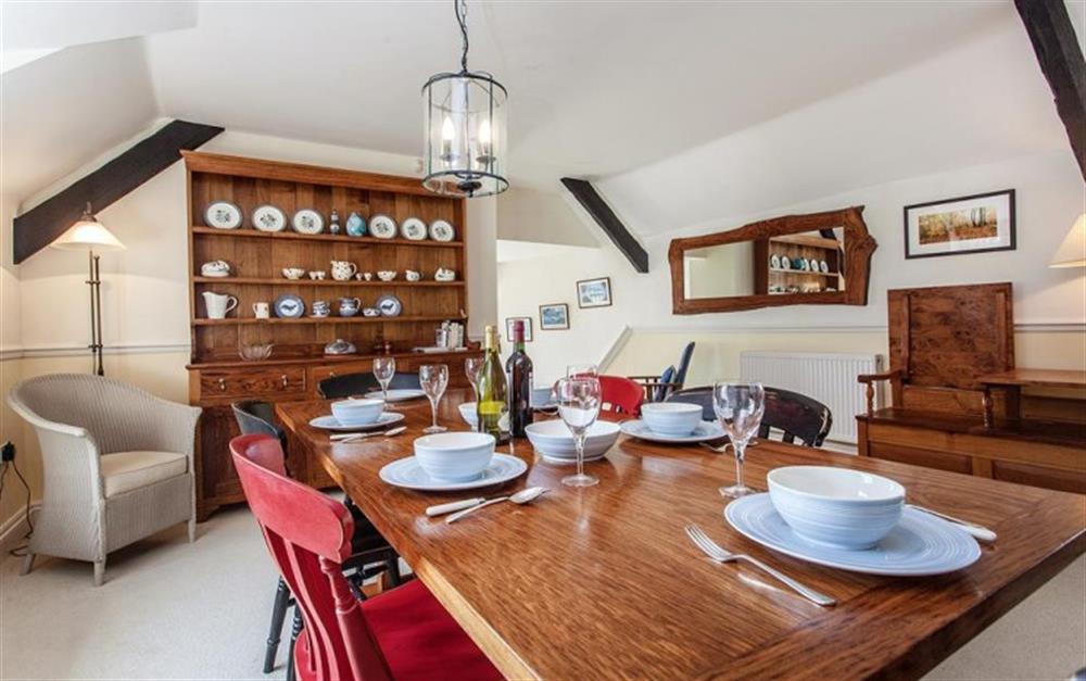 Open plan dining area at Charmouth House in Charmouth