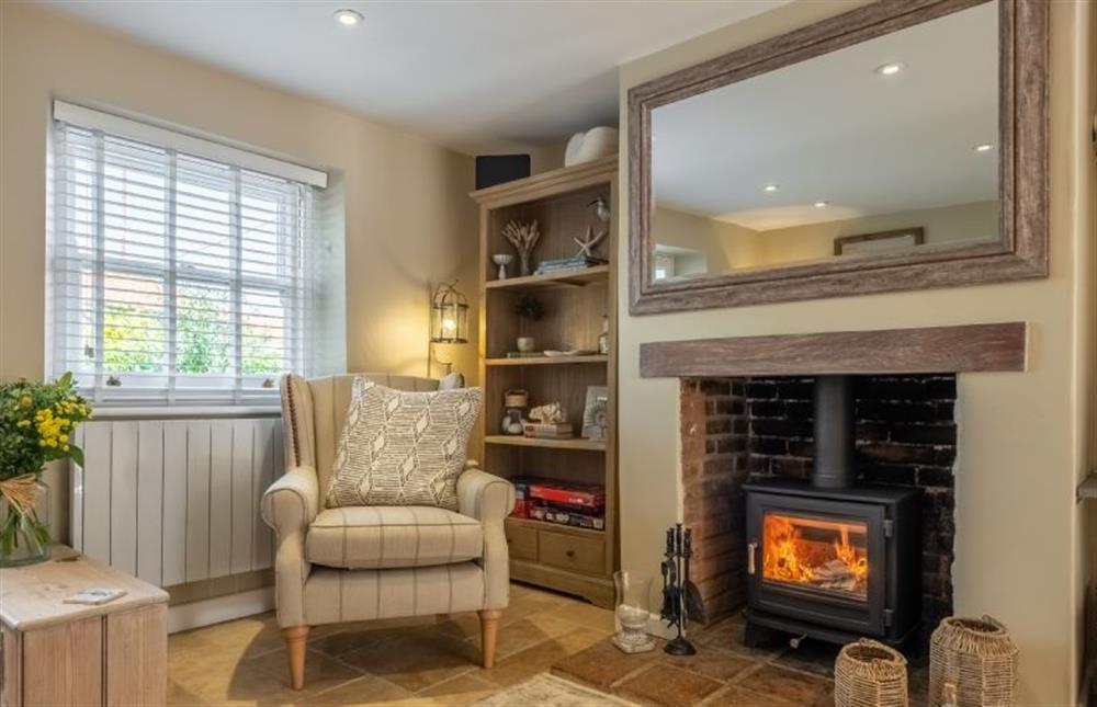 The cosy sitting room at Charnwood Cottage, Burnham Market