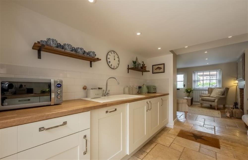 The spacious kitchen is bright and airy at Charnwood Cottage, Burnham Market