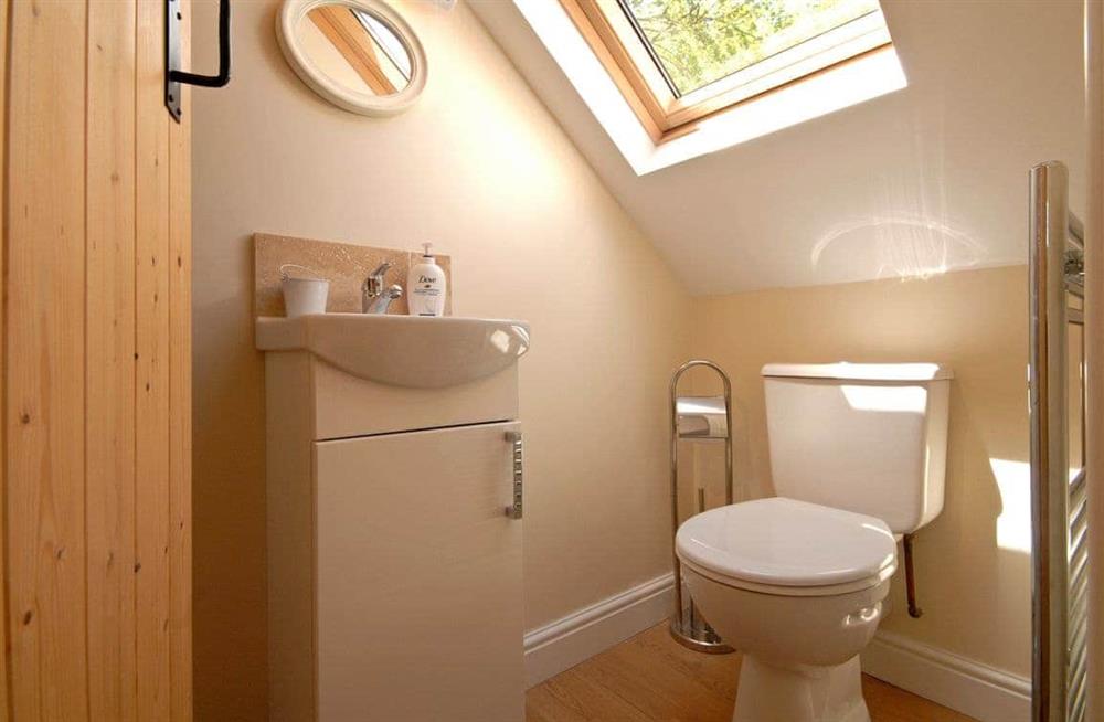 The bathroom at Charnwood Cottage in Dale, near Haverfordwest, Pembrokeshire, Dyfed