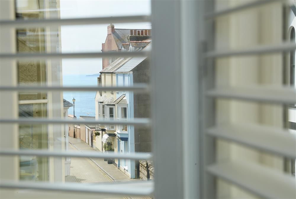 A glimpse of the sea from the master bedroom (photo 2) at Chart House, Tenby